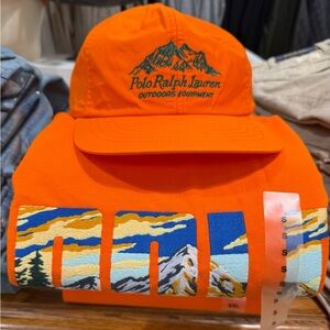 Ralph Lauren matching shirt and cap with a Bright Orange.